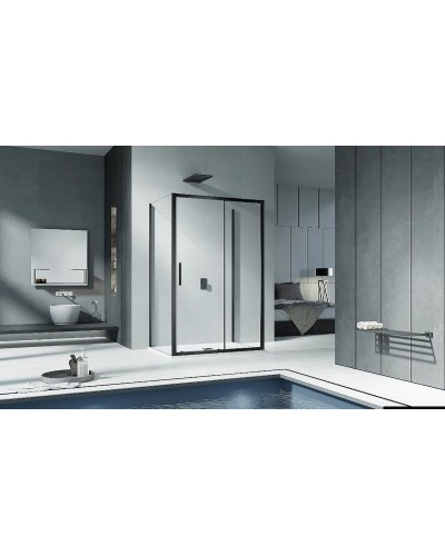 Душевая дверь Good Door Cofe WTW-130-C-B 130 КФ00012 профиль Черный стекло прозрачное