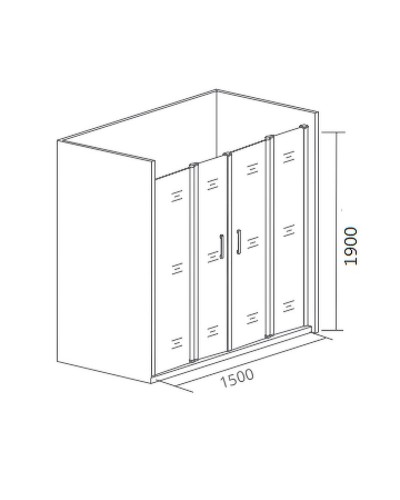 Душевая дверь Good Door Cofe WTW-TD-150-C-B 150 КФ00014 профиль Черный стекло прозрачное