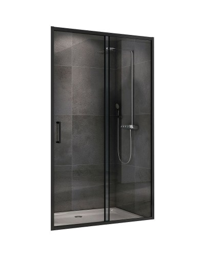 Душевая дверь Abber Schwarzer Diamant 120 AG30120B5 профиль Черный стекло прозрачное