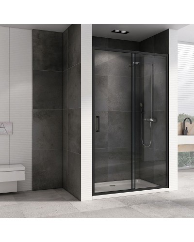 Душевая дверь Abber Schwarzer Diamant 120 AG30120B5 профиль Черный стекло прозрачное