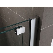 Душевая дверь Abber Komfort 120 AG90120 профиль Хром стекло прозрачное