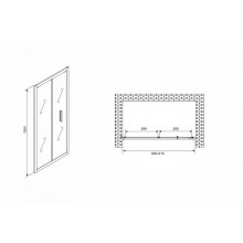 Душевая дверь Abber Sonnenstrand 90 AG07090B профиль Черный стекло прозрачное