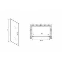 Душевая дверь Abber Sonnenstrand 60 AG04060 профиль Хром стекло прозрачное