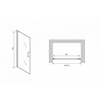 Душевая дверь Abber Sonnenstrand 90 AG04090 профиль Хром стекло прозрачное