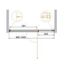 Душевая дверь Cezares Urban 100 URBAN-B-12-100-C-CR профиль Хром стекло прозрачное