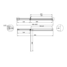 Душевая дверь Cezares Urban 100 URBAN-B-12-100-C-NERO профиль Черный матовый стекло прозрачное