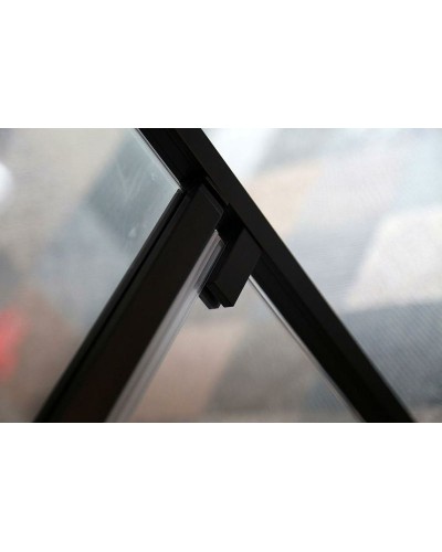 Душевая дверь Cezares Urban 120 URBAN-B-12-120-C-NERO профиль Черный матовый стекло прозрачное