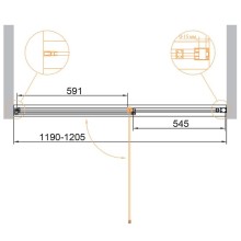 Душевая дверь Cezares Urban 120 URBAN-B-12-120-C-CR профиль Хром стекло прозрачное