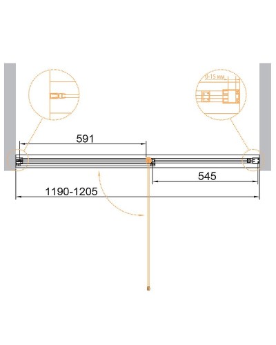 Душевая дверь Cezares Urban 120 URBAN-B-12-120-C-CR профиль Хром стекло прозрачное
