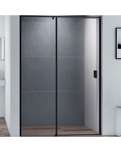 Душевая дверь Cezares Urban 130 URBAN-B-12-130-C-NERO профиль Черный матовый стекло прозрачное