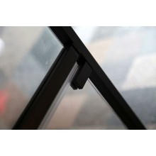 Душевая дверь Cezares Urban 140 URBAN-B-12-140-C-NERO профиль Черный матовый стекло прозрачное