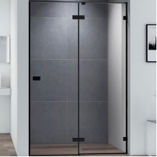 Душевая дверь Cezares Bellagio 100 BELLAGIO-B-12-100-C-NERO профиль Черный матовый стекло прозрачное