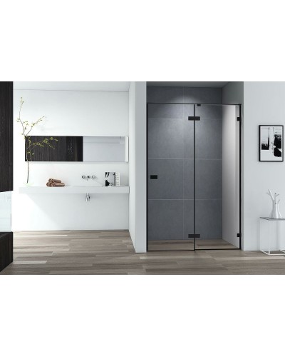 Душевая дверь Cezares Bellagio 100 BELLAGIO-B-12-100-C-NERO профиль Черный матовый стекло прозрачное