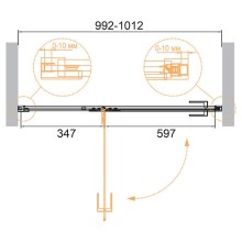 Душевая дверь Cezares Bellagio 100 BELLAGIO-B-12-100-C-NERO профиль Черный матовый стекло прозрачное