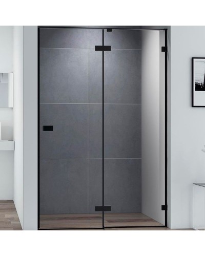 Душевая дверь Cezares Bellagio 140 BELLAGIO-B-12-140-C-NERO профиль Черный матовый стекло прозрачное