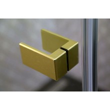 Душевая дверь Cezares Bellagio 100 BELLAGIO-B-12-100-C-BORO профиль Золото брашированное стекло прозрачное