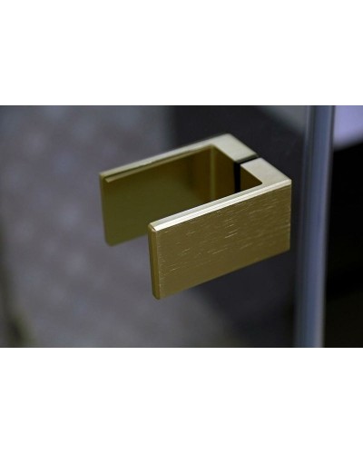 Душевая дверь Cezares Bellagio 100 BELLAGIO-B-12-100-C-BORO профиль Золото брашированное стекло прозрачное