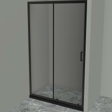 Душевая дверь BelBagno Uno 120 UNO-195-BF-1-120-C-NERO профиль Черный матовый стекло прозрачное