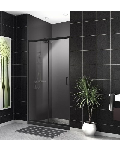 Душевая дверь BelBagno Uno 120 UNO-195-BF-1-120-C-NERO профиль Черный матовый стекло прозрачное