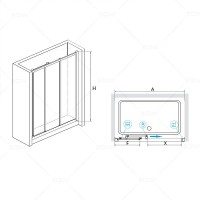 Душевая дверь RGW Classic CL-11 80 04091108-11 профиль Хром стекло прозрачное