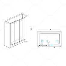 Душевая дверь RGW Classic CL-11 80 04091108-11 профиль Хром стекло прозрачное