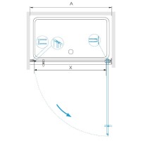 Душевая дверь RGW Hotel HO-011 70 350601107-11 профиль Хром стекло прозрачное