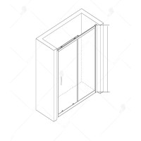 Душевая дверь RGW Classic CL-14 150 32091415-11 профиль Хром стекло прозрачное