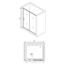 Душевая дверь RGW Passage PA-016B 120 350801612-14 профиль Черный стекло прозрачное