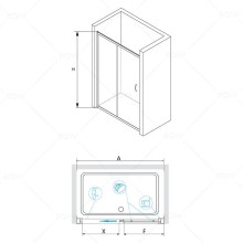 Душевая дверь RGW Passage PA-016 130 350801613-21 профиль Хром стекло матовое-сатинат