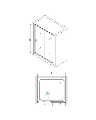Душевая дверь RGW Passage PA-016B 130 350801613-14 профиль Черный стекло прозрачное