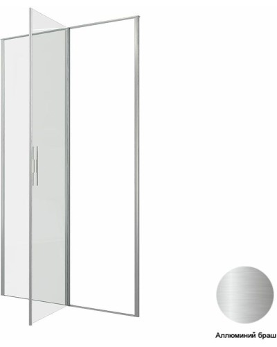 Душевая дверь Allen Brau Priority 120 3.31032.BA профиль Серебро браш стекло прозрачное