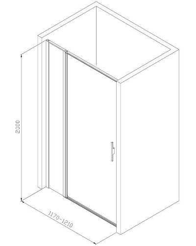 Душевая дверь Allen Brau Priority 120 3.31032.BA профиль Серебро браш стекло прозрачное