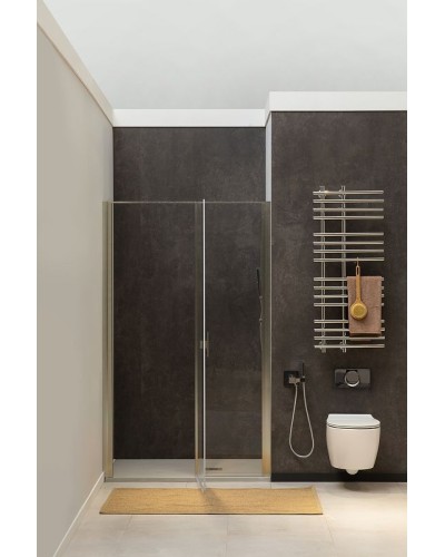 Душевая дверь Allen Brau Priority 140 3.31035.BA профиль Серебро браш стекло прозрачное