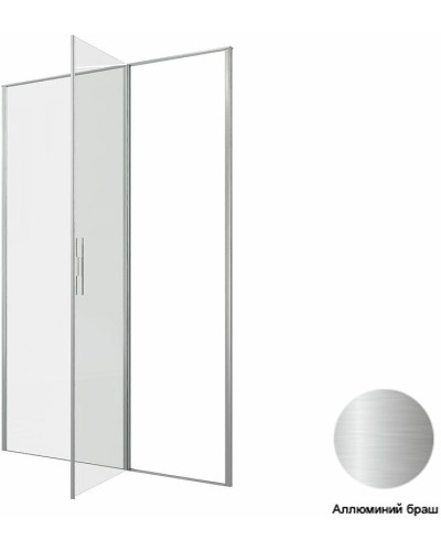 Душевая дверь Allen Brau Priority 140 3.31035.BA профиль Серебро браш стекло прозрачное