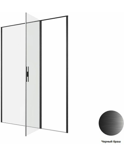 Душевая дверь Allen Brau Priority 160 3.31039.BBA профиль Черный браш стекло прозрачное