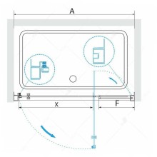 Душевая дверь RGW Passage PA-02B NEW 80 41080208-14 профиль Черный стекло прозрачное
