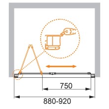 Душевая дверь Cezares Anima 90 ANIMA-W-BS-90-C-Cr профиль Хром стекло прозрачное