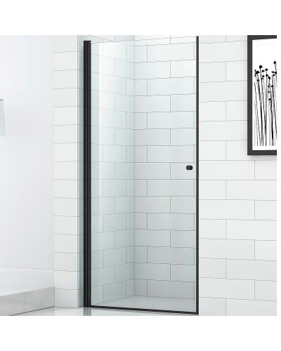 Душевая дверь Cezares Eco 70 ECO-O-B-1-70-C-NERO профиль Черный матовый стекло прозрачное