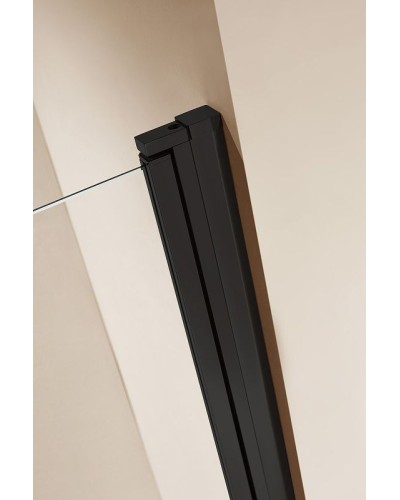 Душевая дверь Cezares Eco 70 ECO-O-B-1-70-C-NERO профиль Черный матовый стекло прозрачное