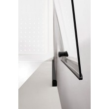 Душевая дверь Cezares Eco 70 ECO-O-B-1-70-C-NERO профиль Черный матовый стекло прозрачное