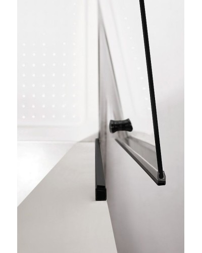 Душевая дверь Cezares Eco 70 ECO-O-B-1-70-C-NERO профиль Черный матовый стекло прозрачное