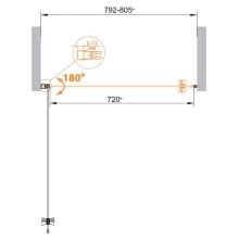 Душевая дверь Cezares Eco 80 ECO-O-B-1-80-C-NERO профиль Черный матовый стекло прозрачное