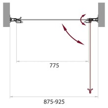 Душевая дверь BelBagno Sela 90 SELA-B-1-90-C-Cr профиль Хром стекло прозрачное