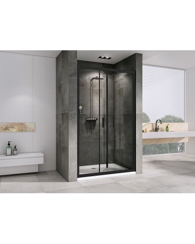 Душевая дверь Abber Sonnenstrand 100 AG07100B профиль Черный стекло прозрачное