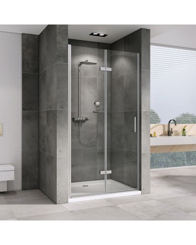 Душевая дверь Abber Zart 80 AG08080P профиль Хром стекло прозрачное