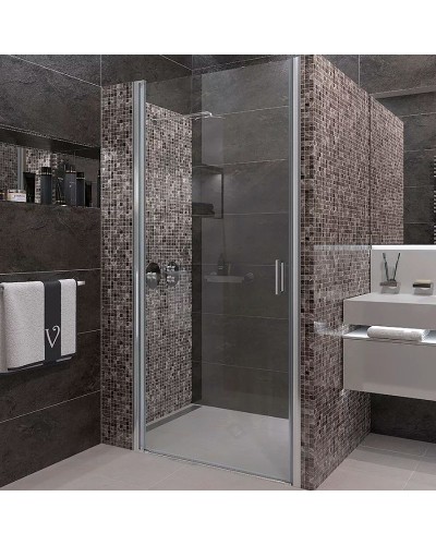 Душевая дверь Veconi Vianno VN-43S 90 VN43S-90-01-C5 профиль Хром стекло прозрачное