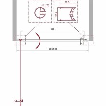 Душевая дверь BelBagno Uno 60 UNO-B-1-60-CH-Cr профиль Хром стекло шиншилла