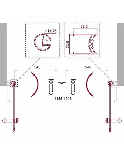 Душевая дверь BelBagno Uno 120 UNO-B-2-120-CH-Cr профиль Хром стекло шиншилла