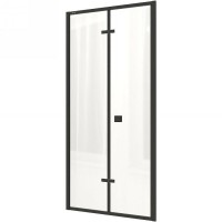 Душевая дверь Cerutti SPA Bella 80 D81B профиль Черный стекло прозрачное