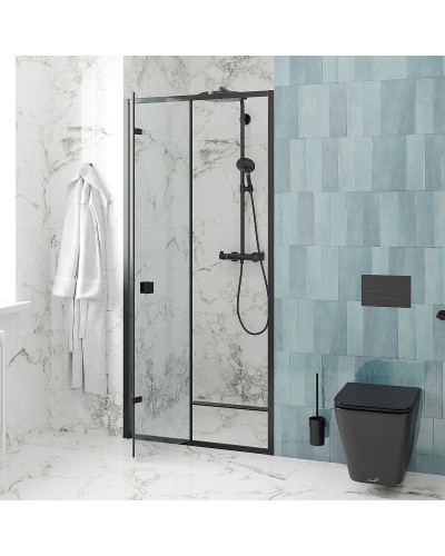 Душевая дверь Cerutti SPA Bella 80 D81B профиль Черный стекло прозрачное